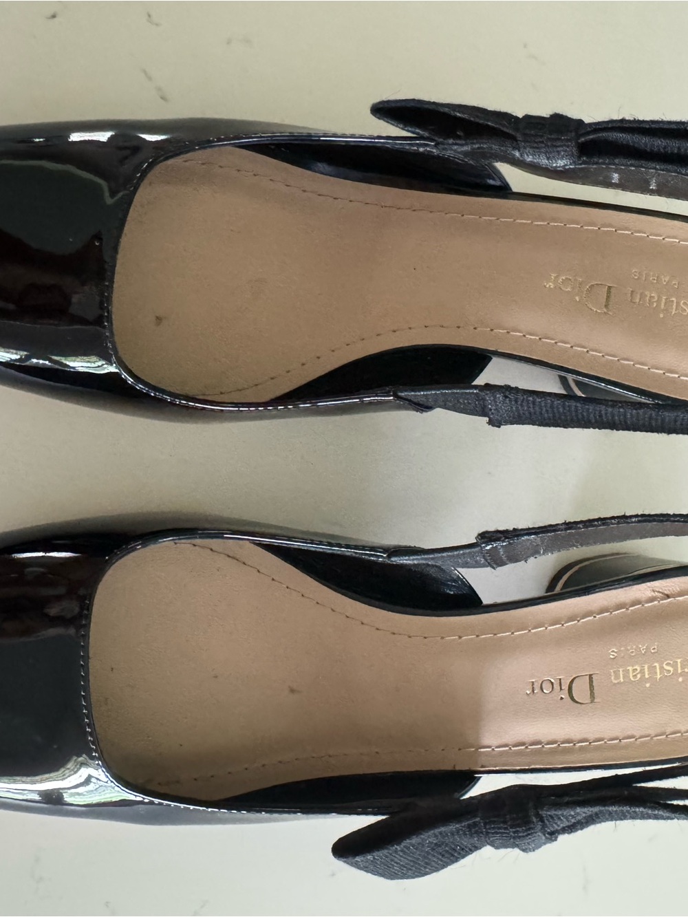 Dior Black Patent Leather sandals with Bow